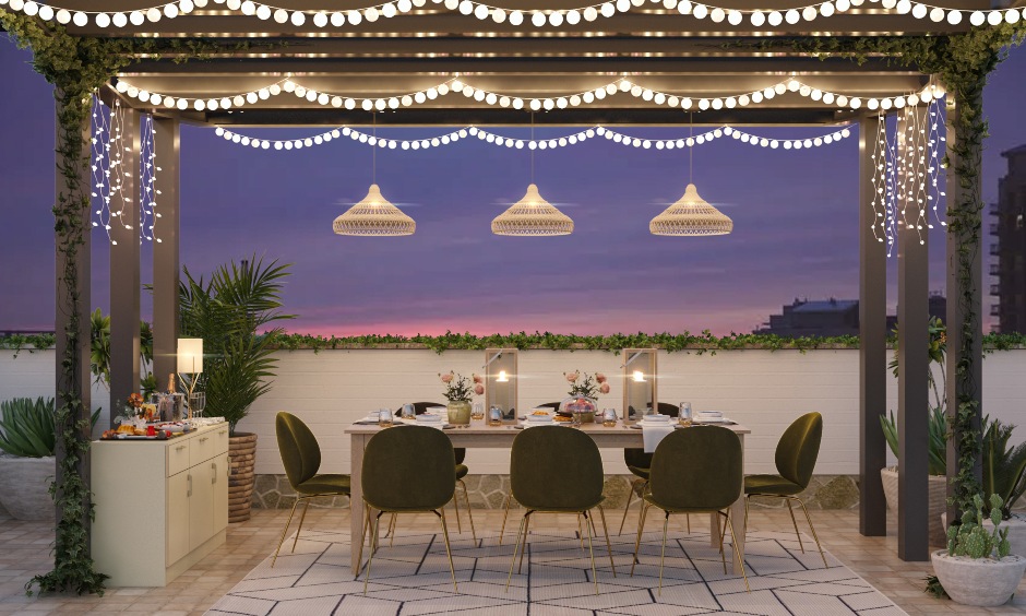 Rooftop terrace decorations 